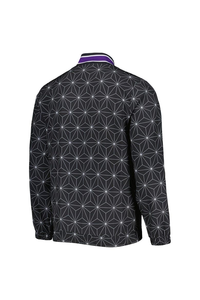 Men's Starter Black Los Angeles Lakers In-Field Play Fashion Satin Full-Zip Varsity Jacket, Alternate, color, Black