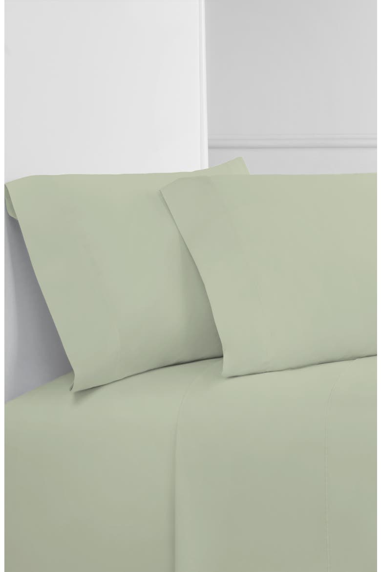 Pleat Detail 400 Thread Count Sheet Set with Bonus Pillowcases, Alternate, color, SAGE