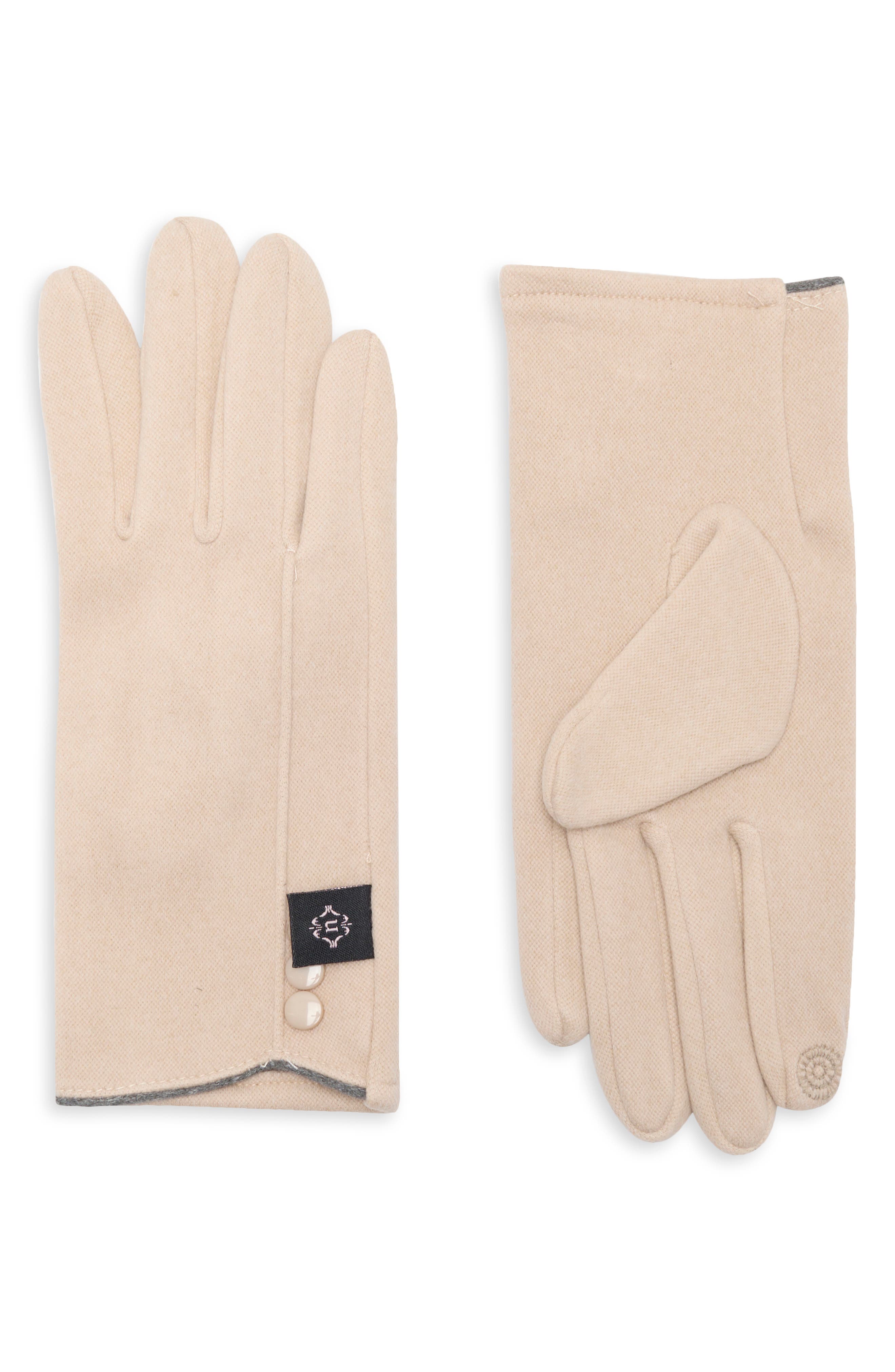 Tech Gloves with Button Detail