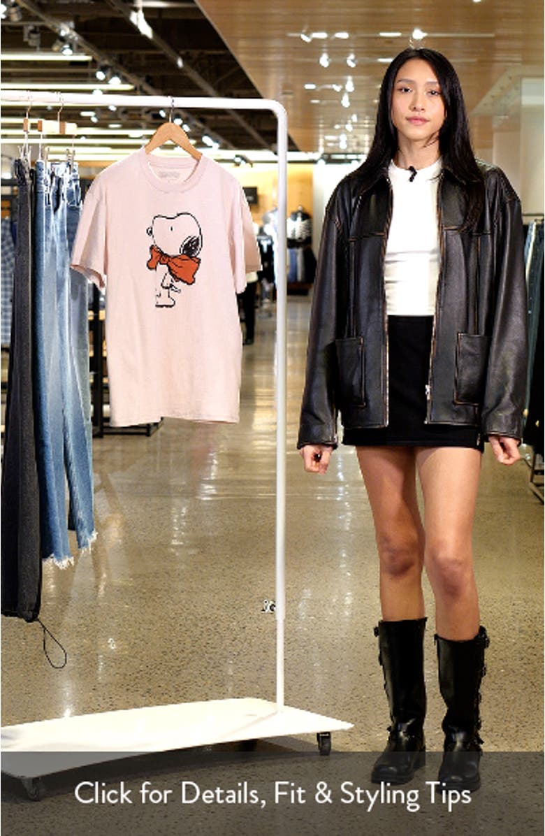 Peanuts<sup>®</sup> Snoopy Bow Tie Cotton Graphic T-Shirt, sales video thumbnail