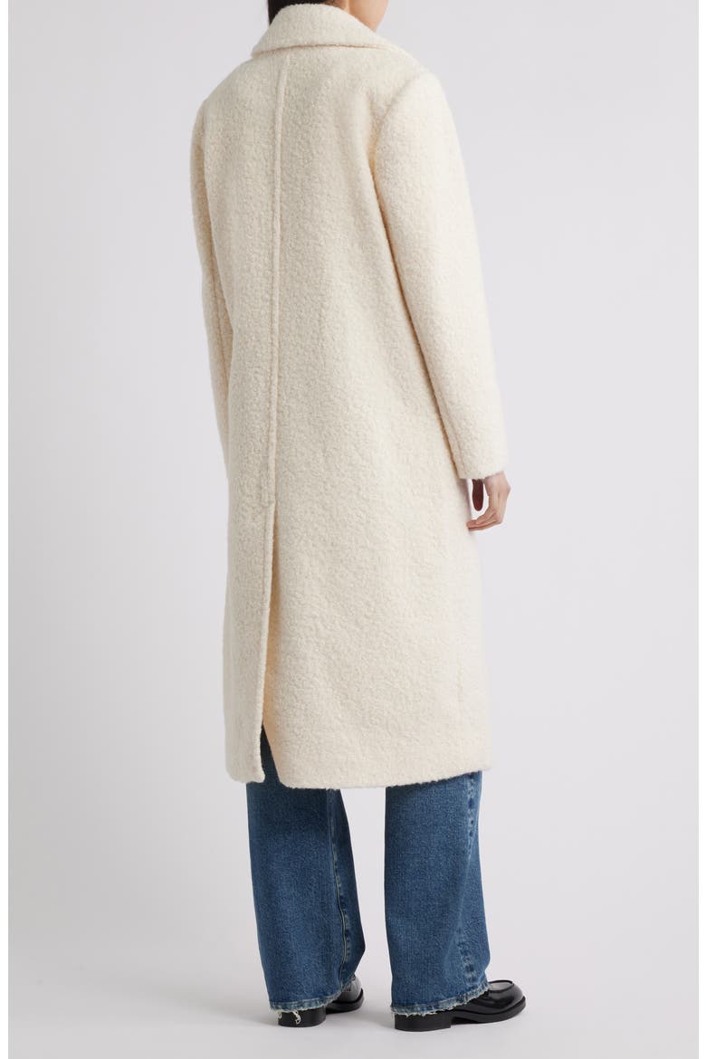 Double Breasted Bouclé Coat, Alternate, color, CREAM