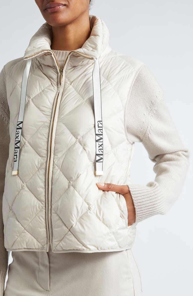 Max Mara Tregic Quilted Down Vest, Alternate, color, 