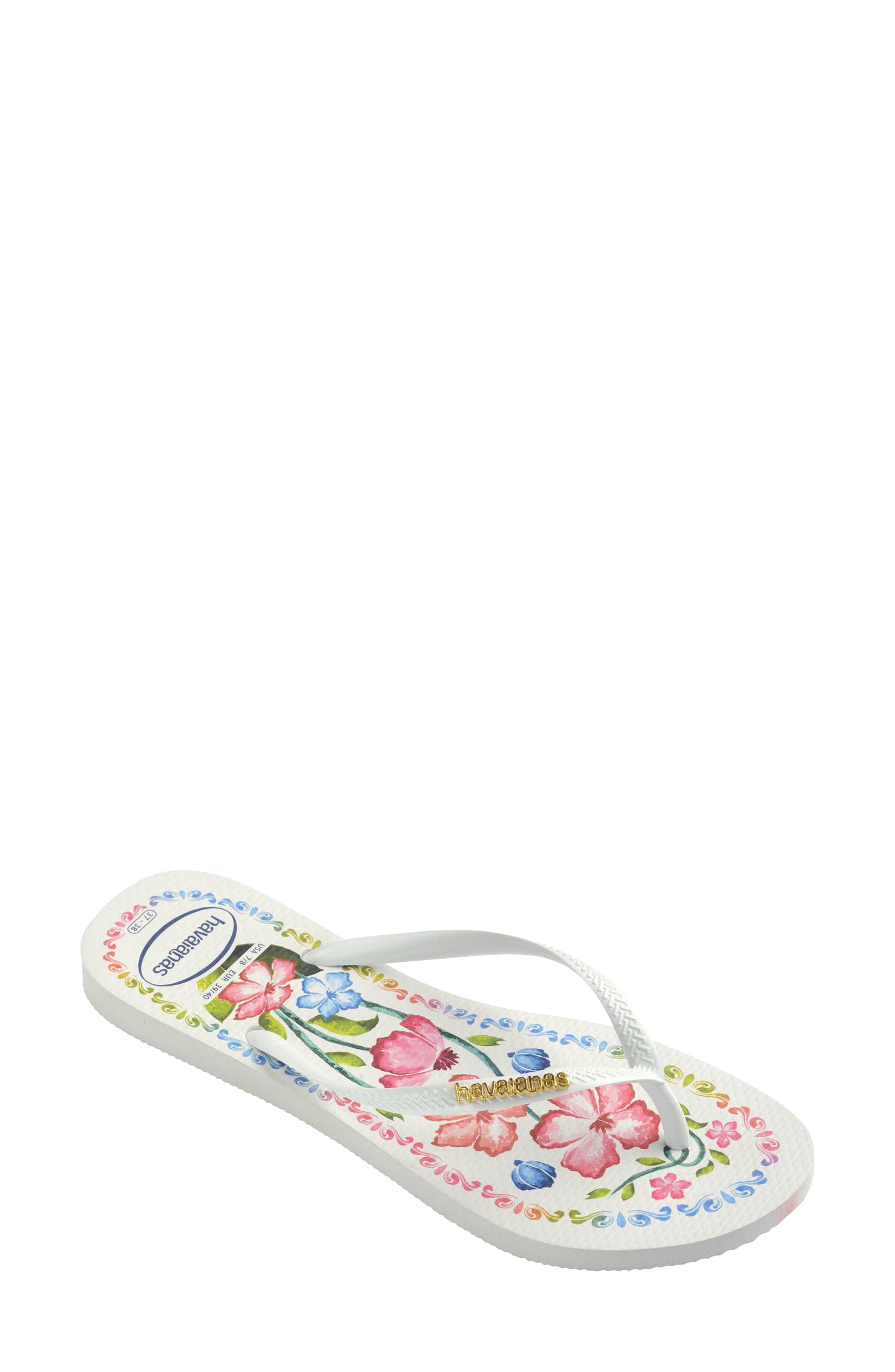Slim Flip Flop, Main, color, WHITE