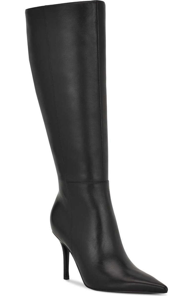 Nine West Gerty Pointed Toe Knee High Boot, Main, color, Black 002
