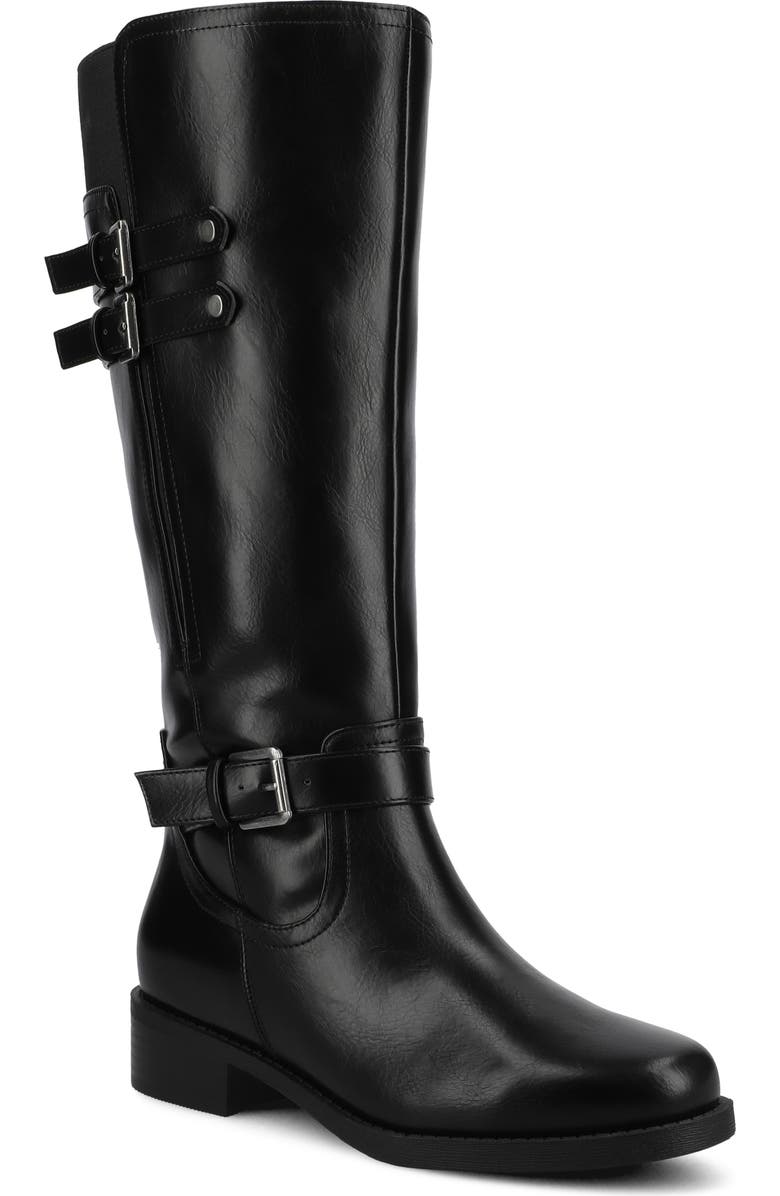 Journee Collection Sonny Knee High Boot, Main, color, Black