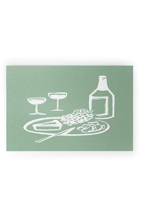 Intemporalis Wine and Cheese Door Mat