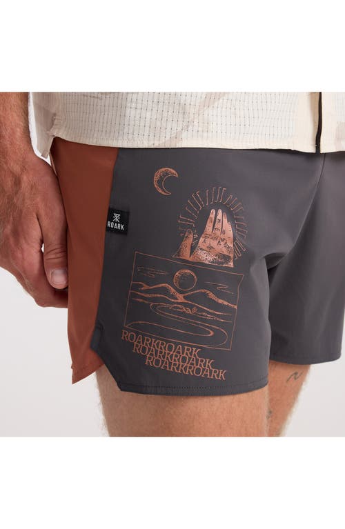 Roark Alta 5 Drawstring Shorts In Gray
