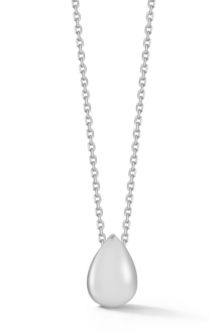 Teardrop Pendant Necklace, Main, color, SILVER