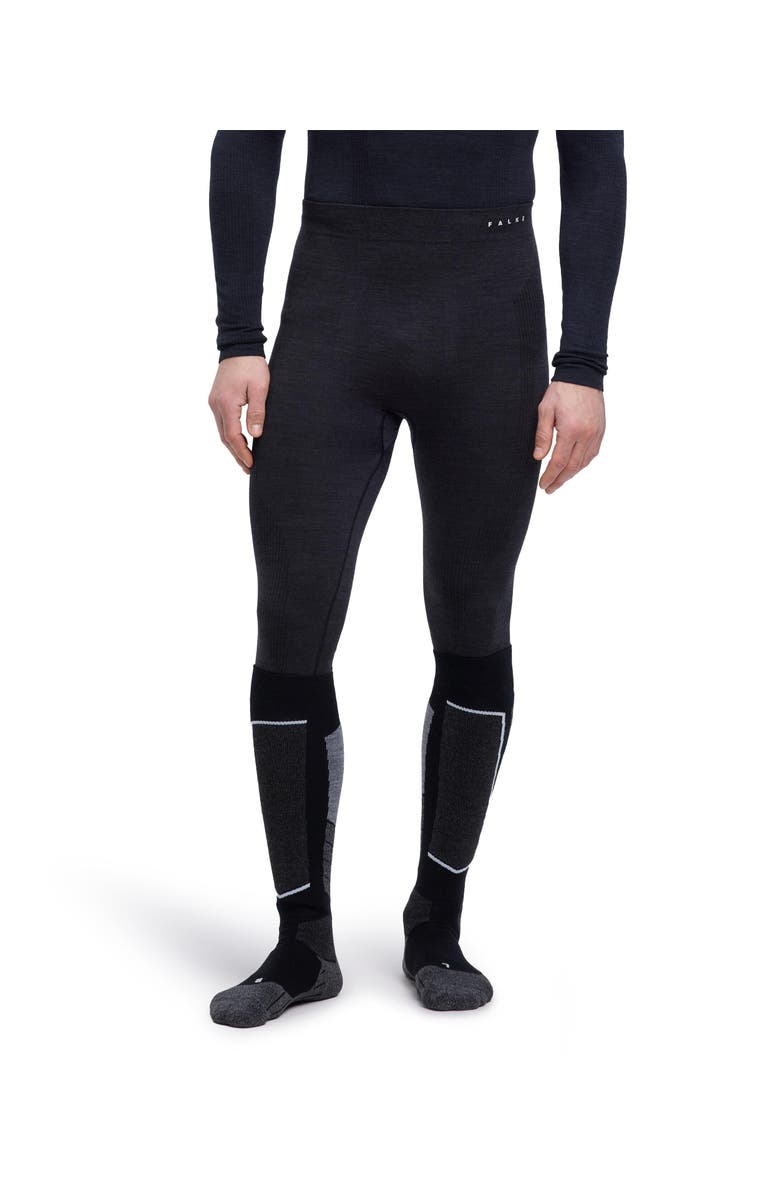 Falke Wool Tech Long Base Layer Bottom, Main, color, Black