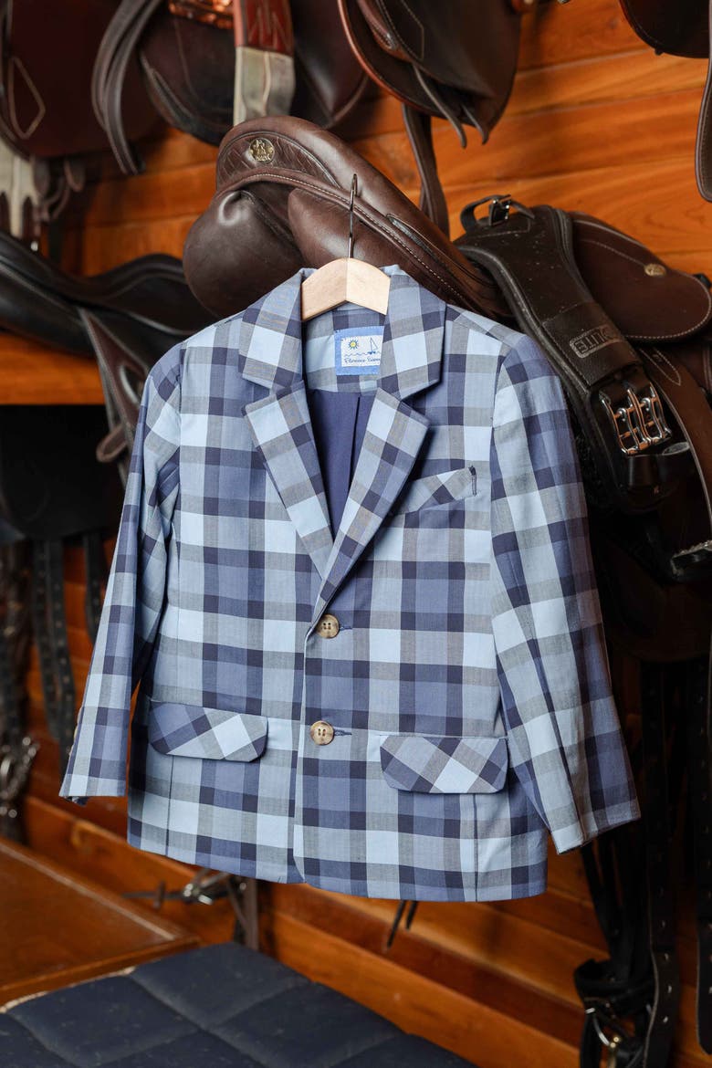 Plaid Blazer, Alternate, color, Blue & Navy Plaid