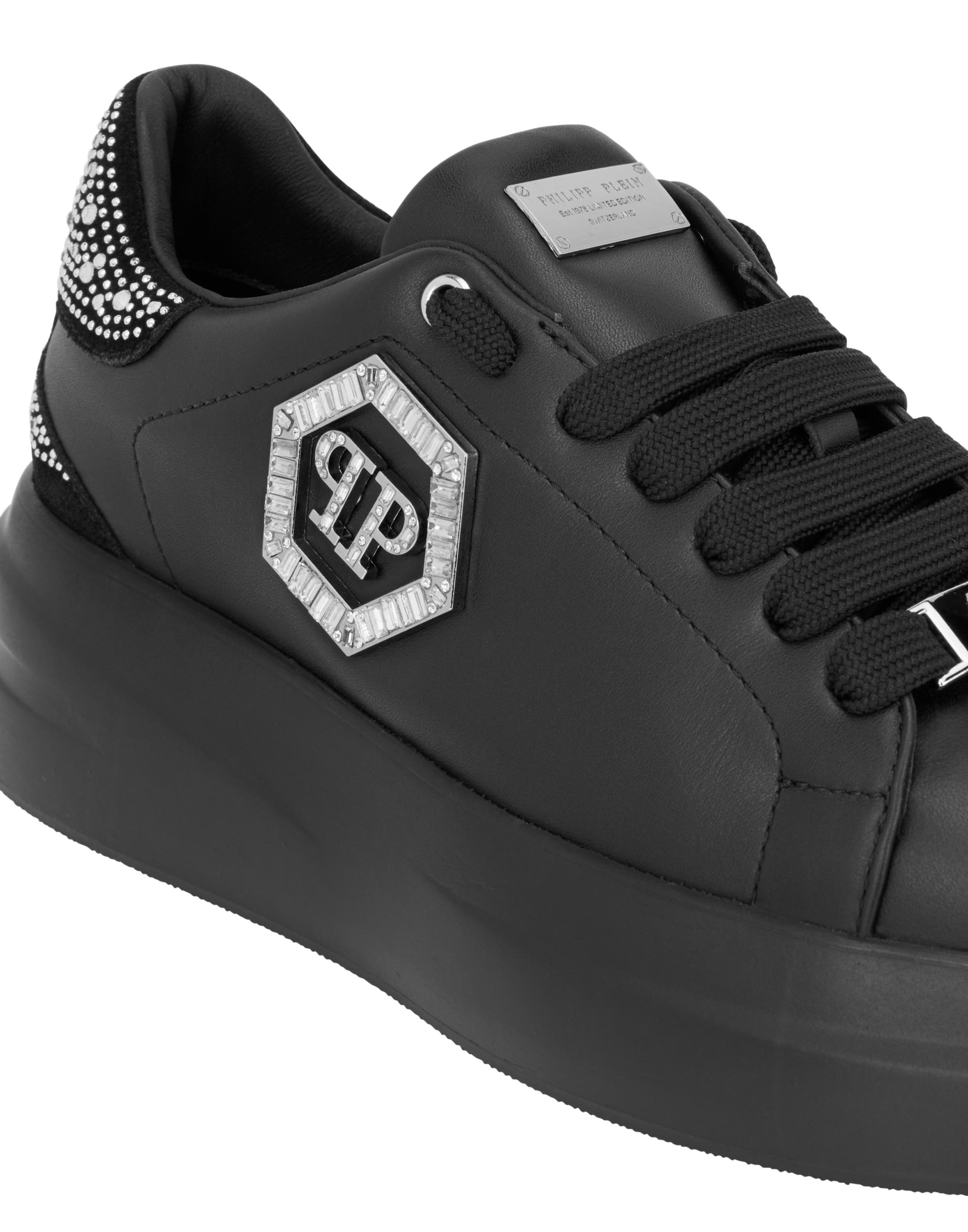 Low-Top Sneakers Megastar Strass Women, Alternate, color, black/black