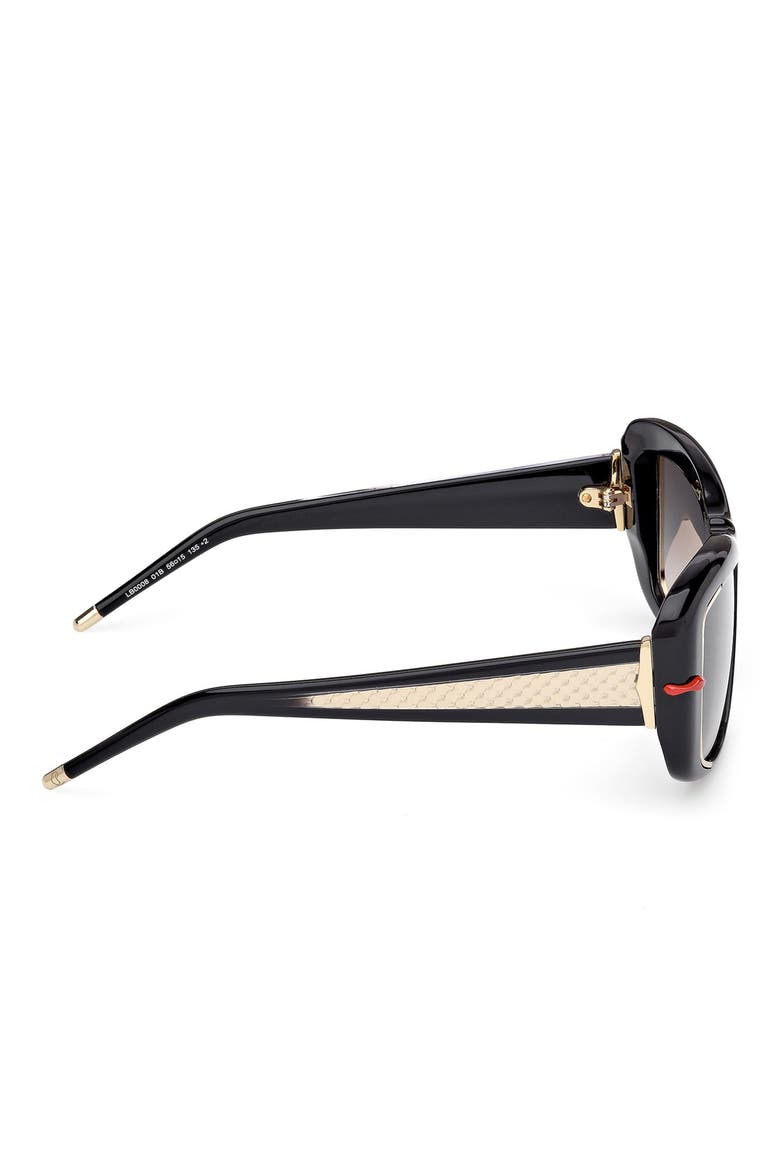 56mm Square Sunglasses, Alternate, color, BLACK GOLD / ZEISS SMOKE LENS