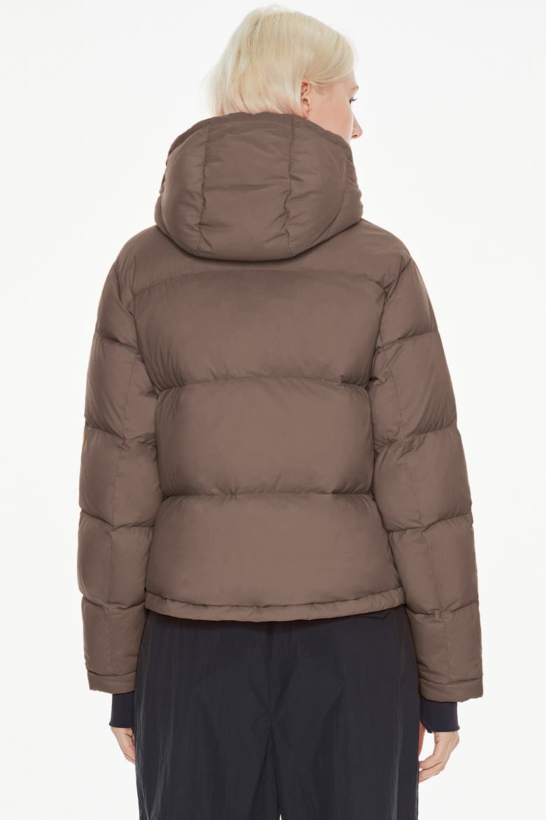 Puff-O® Cropped Down Puffer Jacket, Alternate, color, Coffee