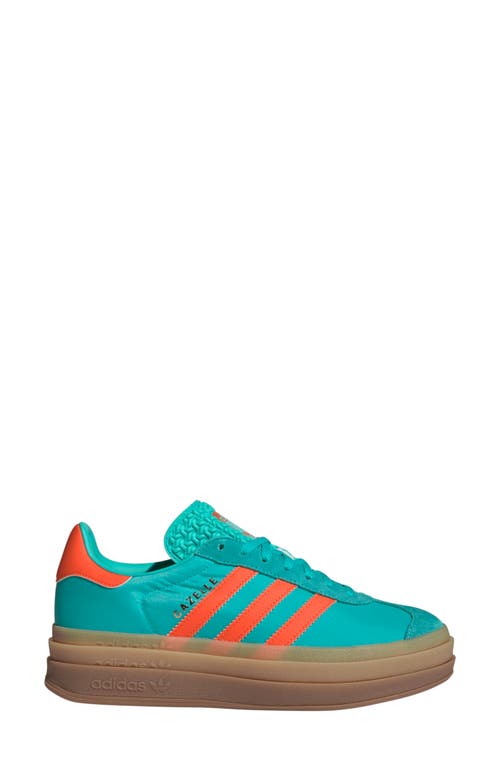 Adidas Originals Gazelle Bold "mint Rush/impact Orange" Sneakers In Mint/impact Orange/mint