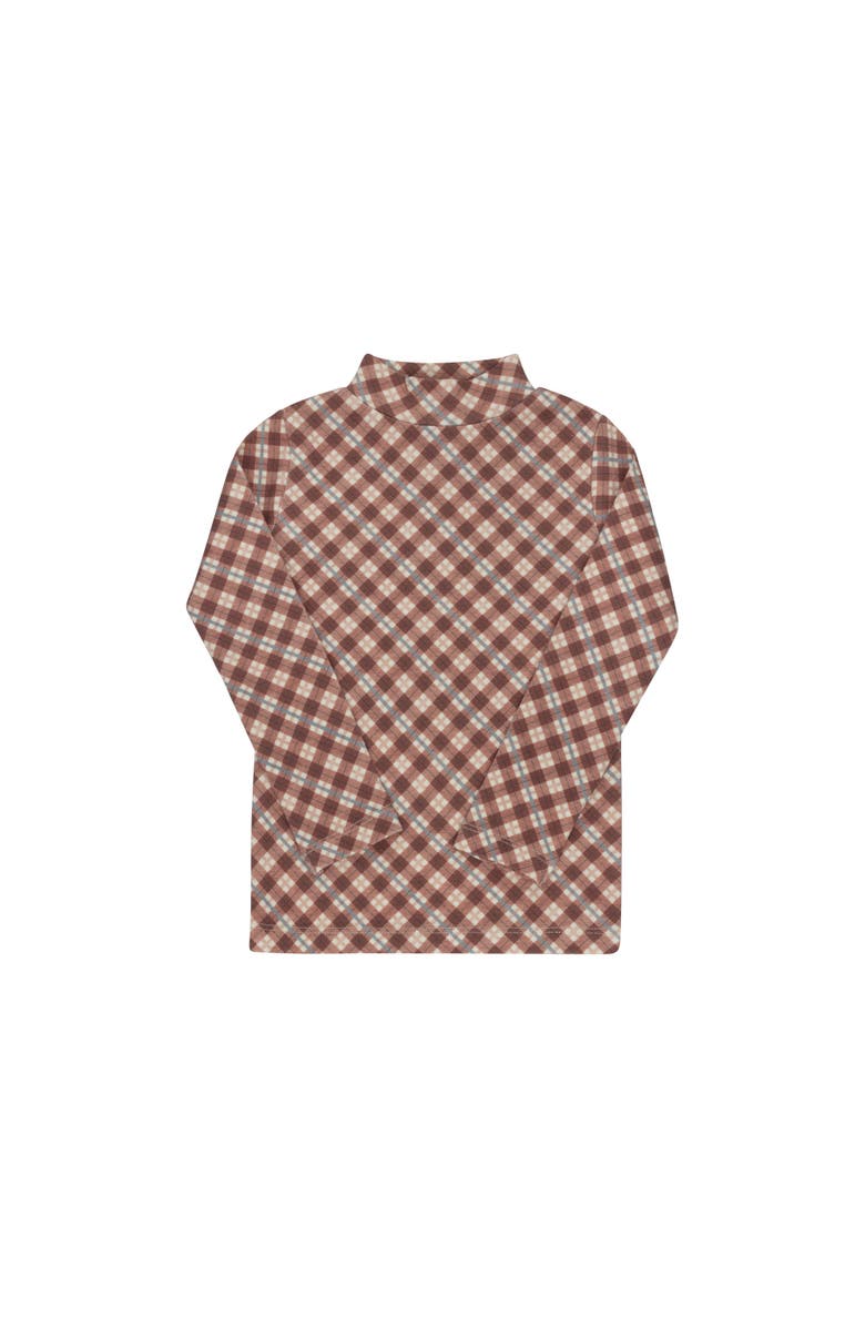 Ely
s 
Co. Velour Plaid Bear Collection - Overalls and Turtleneck, Alternate, color, Pink