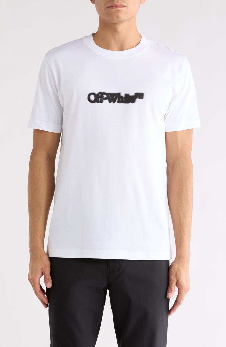 Off-White Spray Paint Arrow Graphic Slim T-Shirt, Main, color, White-Black