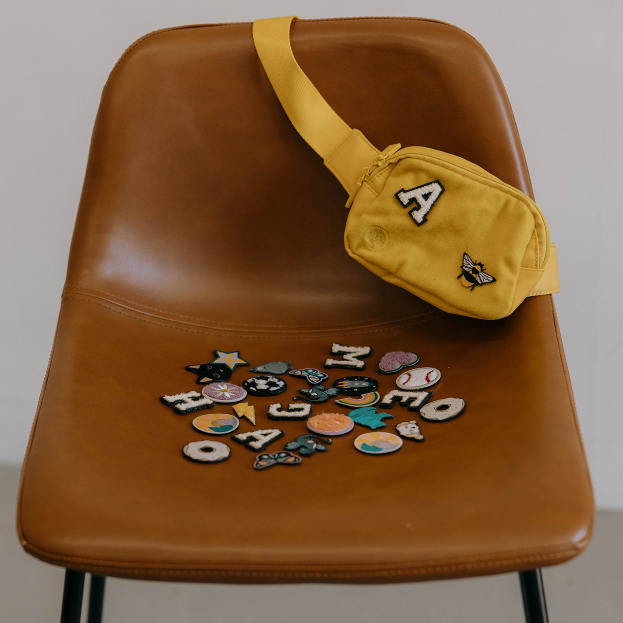 Parker Kids Co. Customizable Belt Bag + Patches - Out of This World Set, Alternate, color, Peacock