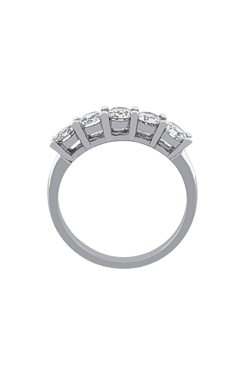 Bliss Diamond 2 Carat 5-Stone Round Lab Grown Diamond Ring 14K Gold, Alternate, color, 14K White Gold