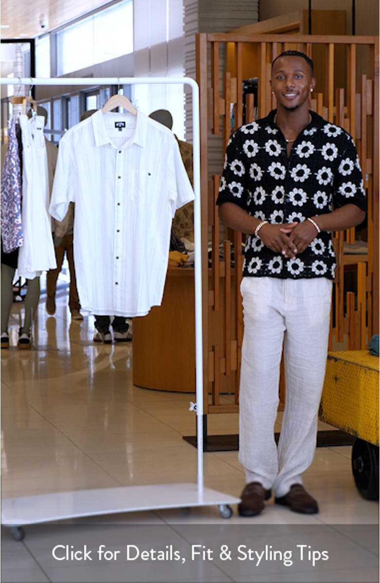 All Day Stripe Short Sleeve Button-Up Shirt, sales video thumbnail