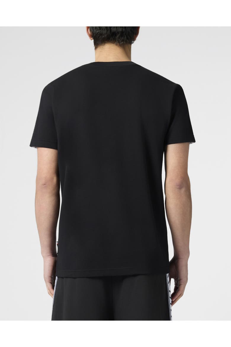 Piquet Round Neck T-Shirt Plein Tennis Men, Alternate, color, black