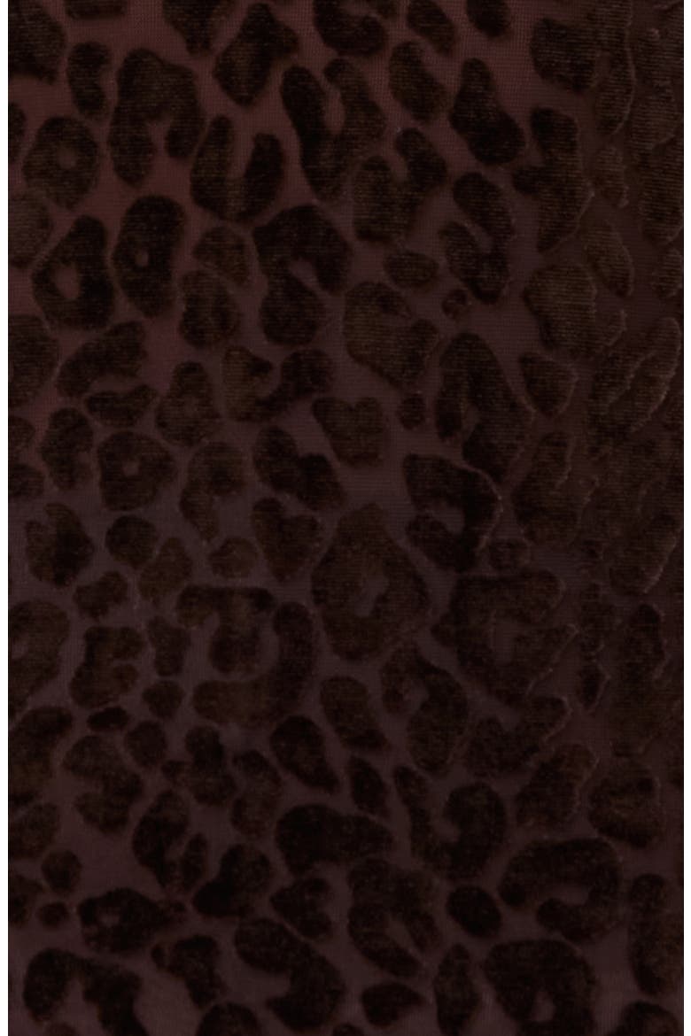 Burnout Long Sleeve Maxi Dress, Alternate, color, LEOPARD DARK CHOCOLATE