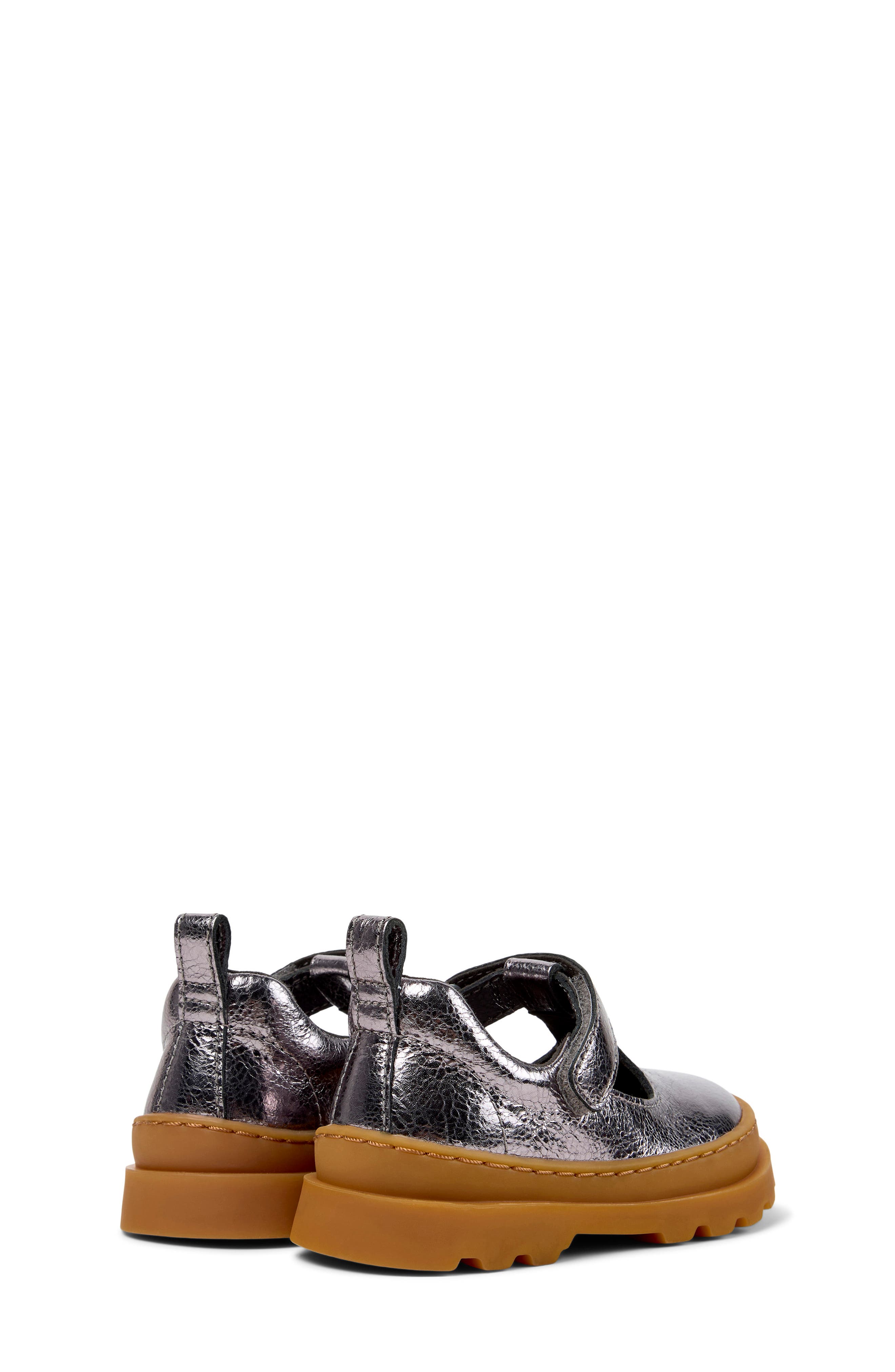 Camper Kids' Brutus T-Strap Flat, Alternate, color, Dark Gray