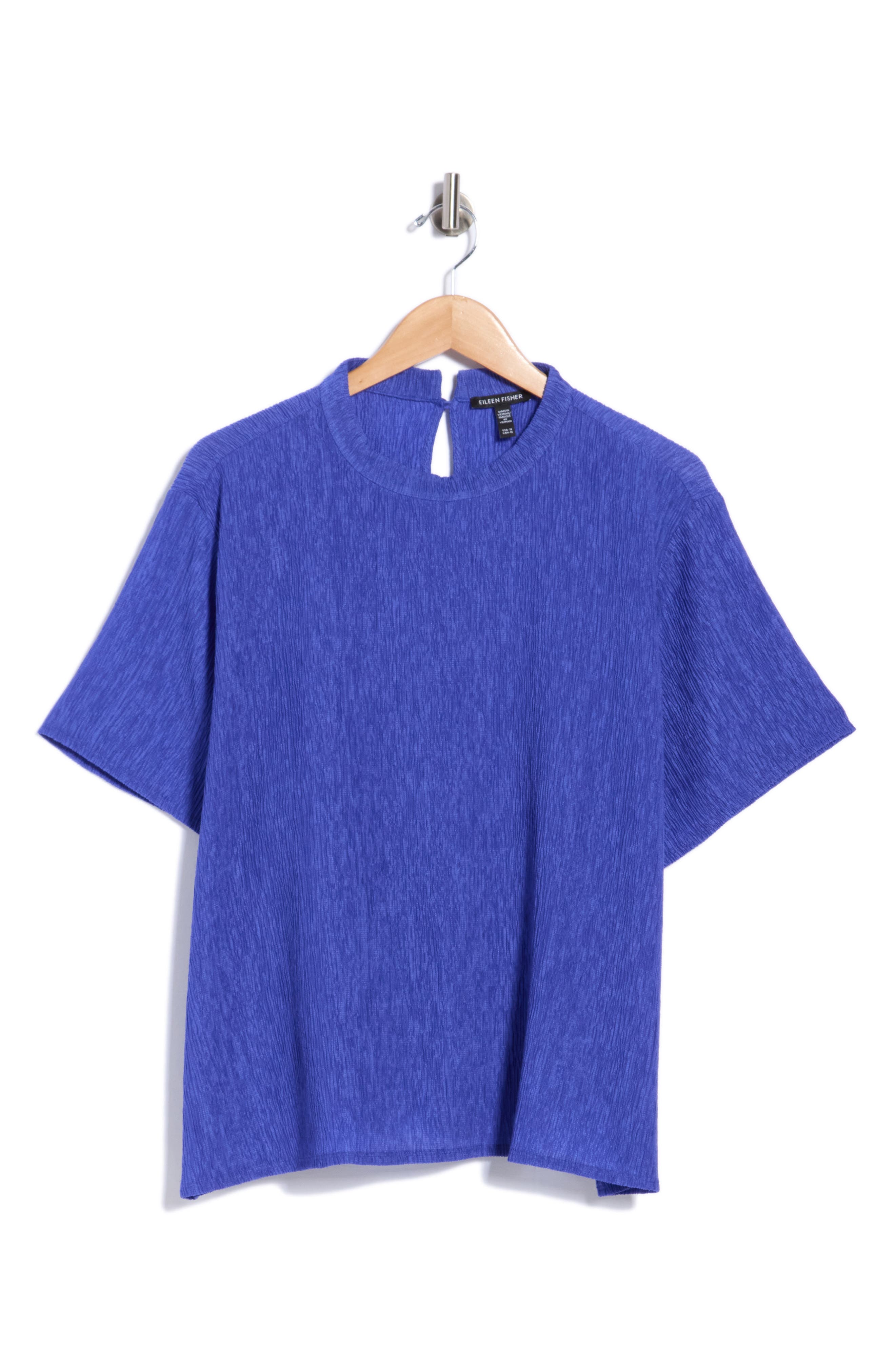Mock Neck Short Sleeve Top