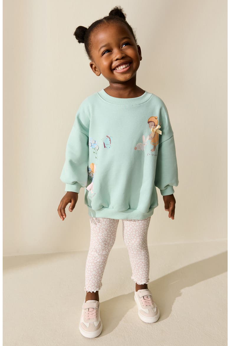 Kids' Fairy Sweatshirt & Leggings Set, Alternate, color, BLUE