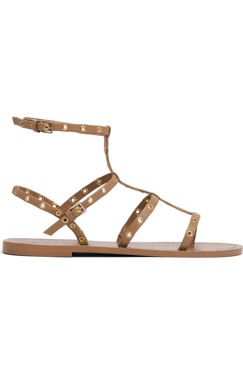 Cinq à Sept Ariella Studded Cage Sandal, Alternate, color, Brown Sugar