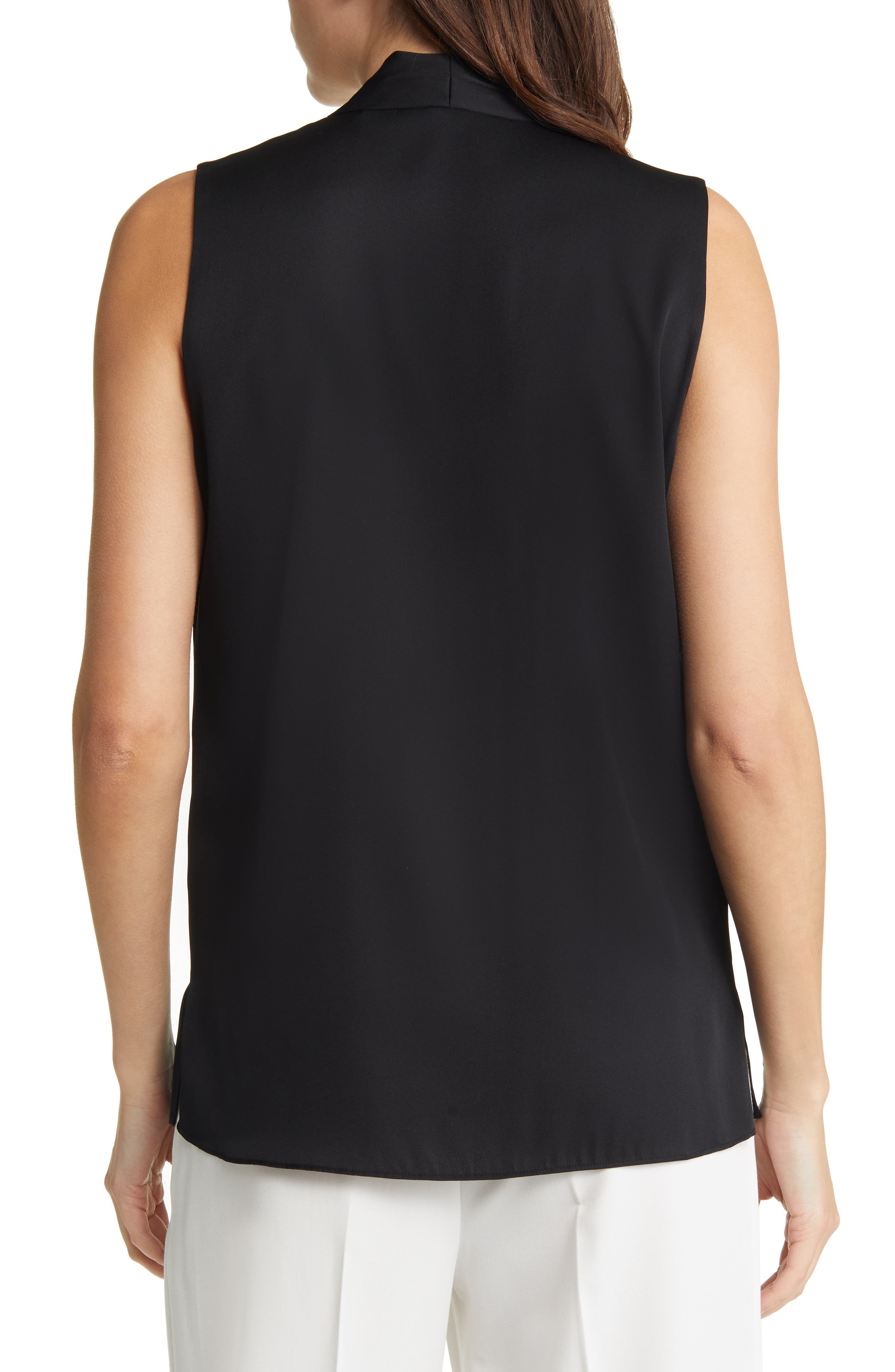 'Mila' Sleeveless Stretch Silk Blouse - image 2