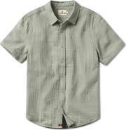 The Normal Brand Kalo Cotton Gauze Short Sleeve Button-Up Shirt