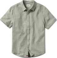 The Normal Brand Kalo Cotton Gauze Short Sleeve Button-Up Shirt