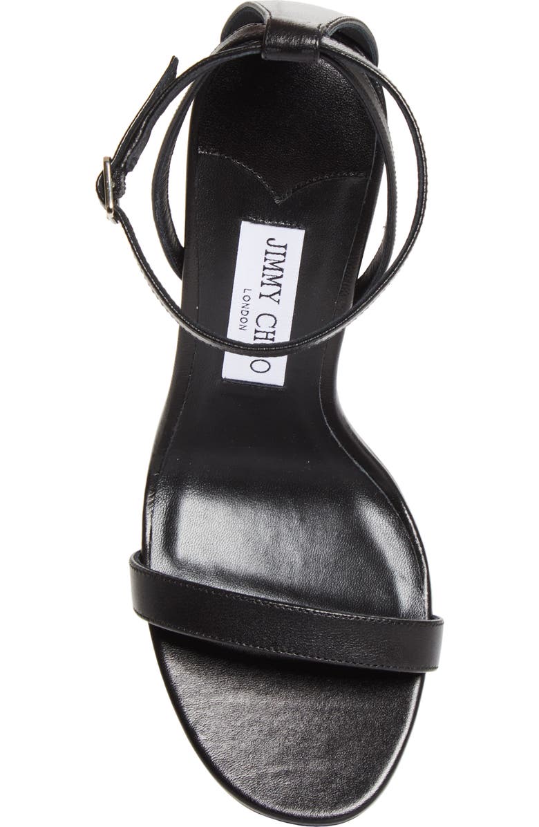 Jimmy Choo Moza Ankle Strap Platform Sandal, Alternate, color, Black