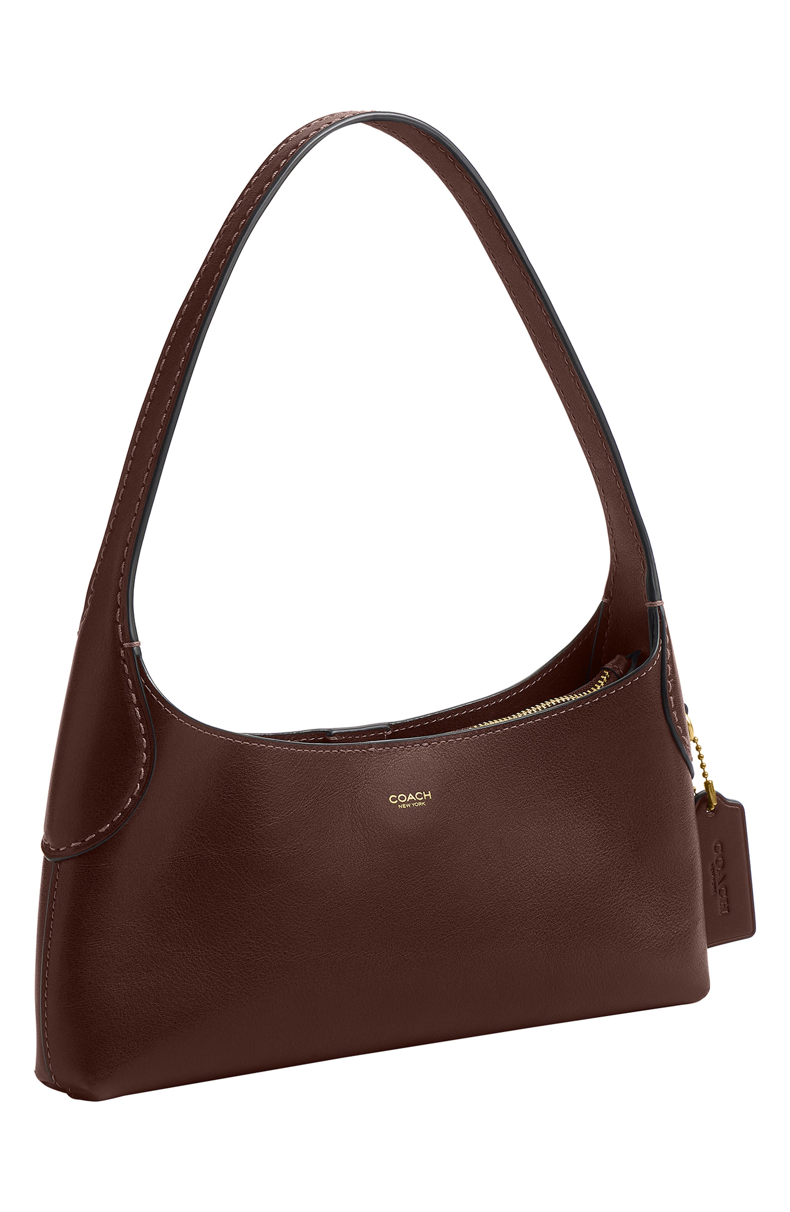 Brooklyn Leather Shoulder Bag, Alternate, color, B4/ MAPLE
