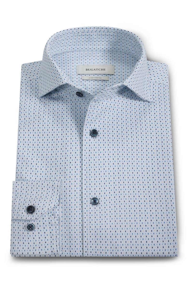 Devon OoohCotton® Geo Print Button-Up Shirt, Alternate, color, AIR BLUE