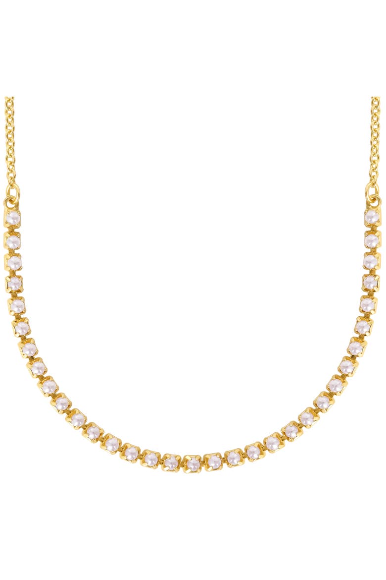 3-Piece Necklaces for Women, Layering Necklaces Gold-Tone | Triple Necklace Stack 3 Separate Lengths, Pink Bead and Pearl Embellishments, Rose and Heart Pendant, Alternate, color, Gold-Tone