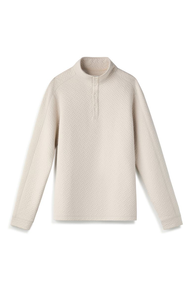 Weekend Quilted Pullover, Alternate, color, BONE