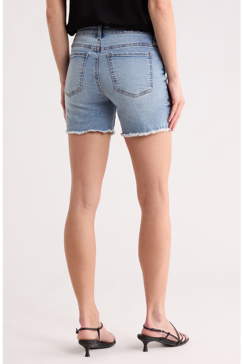 Kity Frayed Denim Boyfriend Shorts, Alternate, color, LISIANTHUS