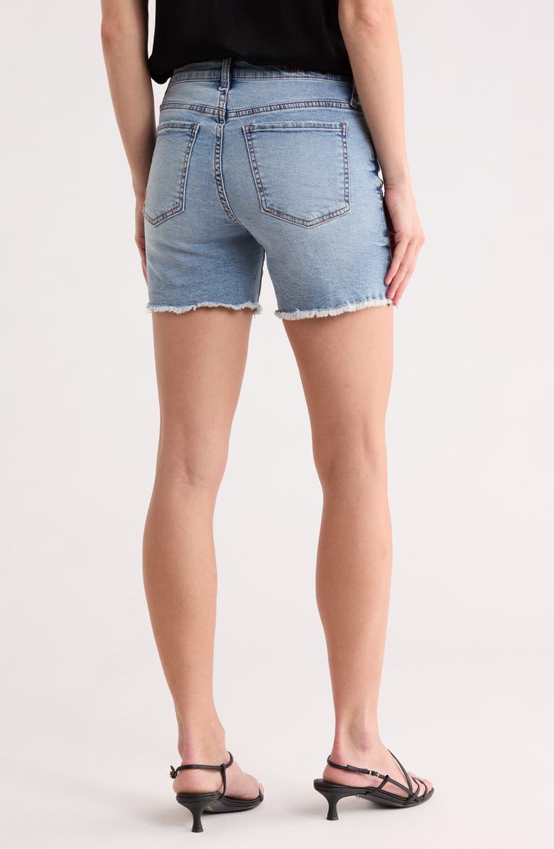 KUT from the Kloth Kity Frayed Denim Boyfriend Shorts, Alternate, color, Lisianthus