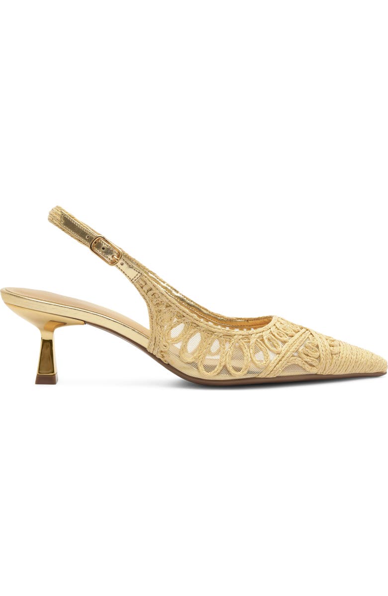 Arezzo Liz Slingback Pump, Alternate, color, Natural Gold