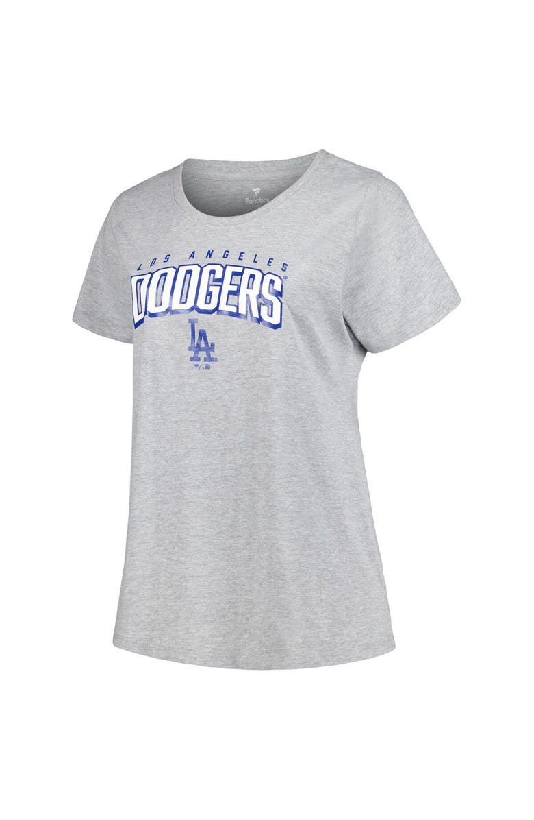 PROFILE Women's Profile Black/Heather Gray Los Angeles Dodgers Plus Size T-Shirt Combo Pack, Alternate, color, Black
