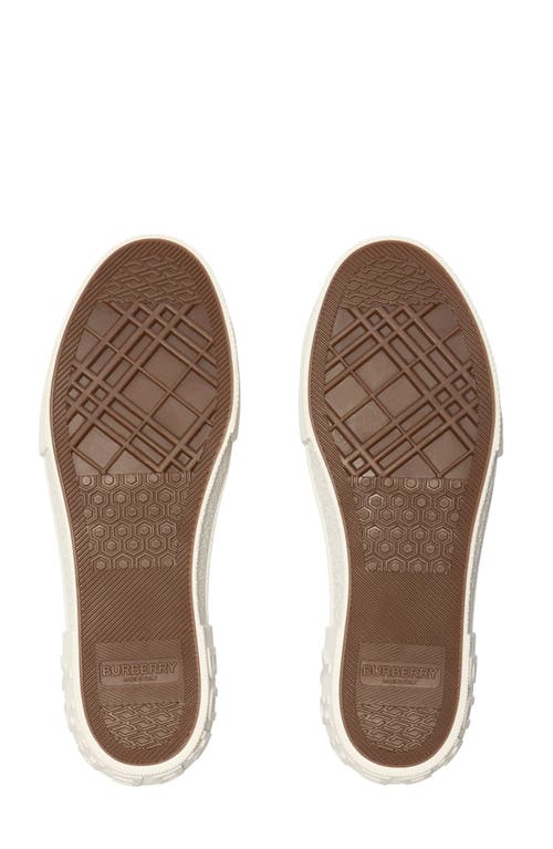 Burberry Jack Check Low Top Sneaker In Nude