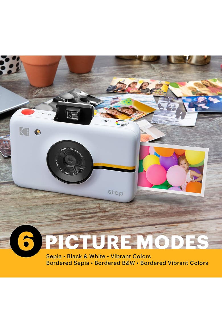 Step Camera Bundle + Zink Paper & Case, Alternate, color, White