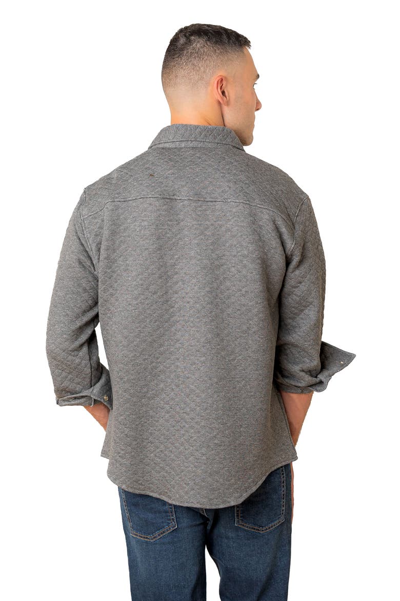 Long Sleeve Quilted Shirt Jacket, Alternate, color, Quilted Dark Gray Heather