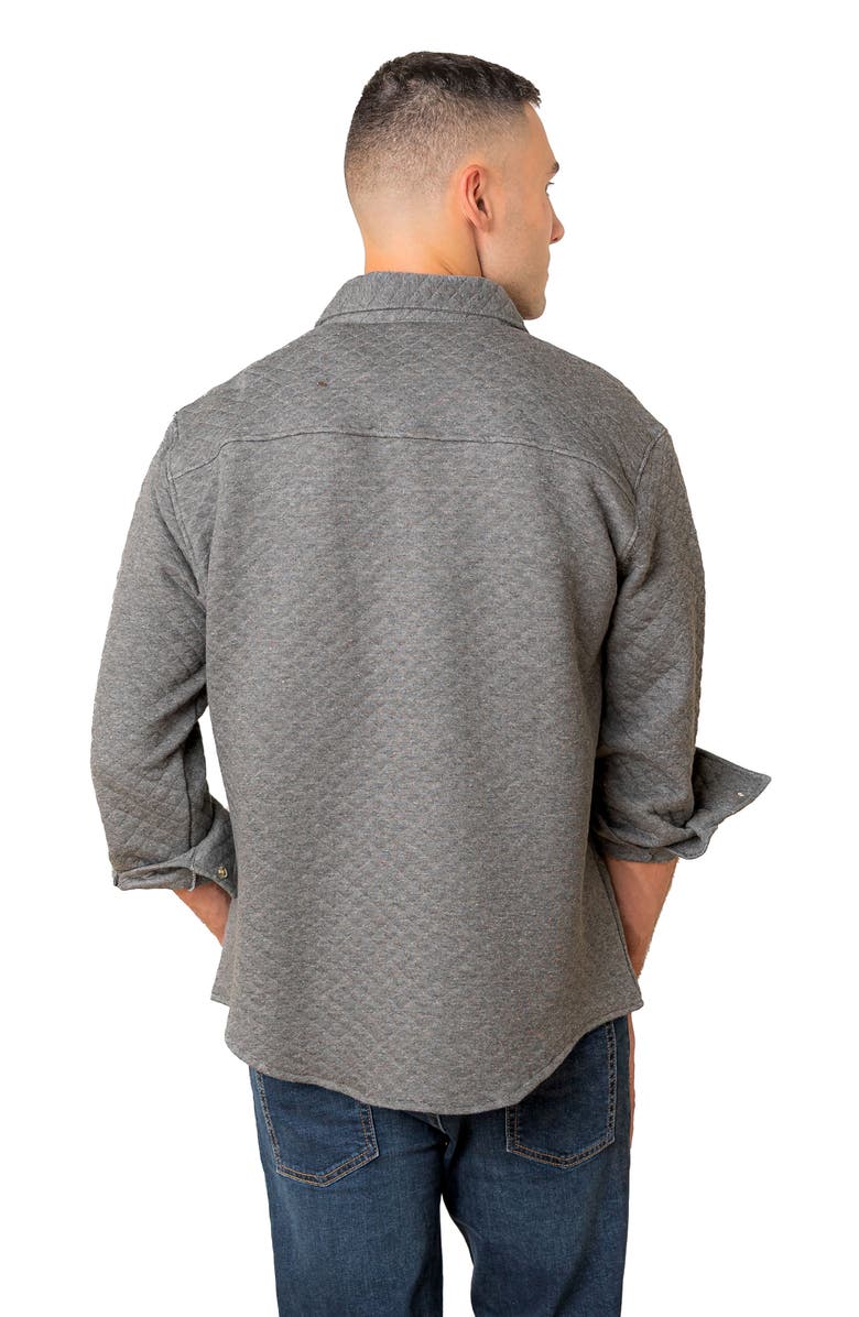 Hope & Henry Long Sleeve Quilted Shirt Jacket, Alternate, color, Quilted Dark Gray Heather