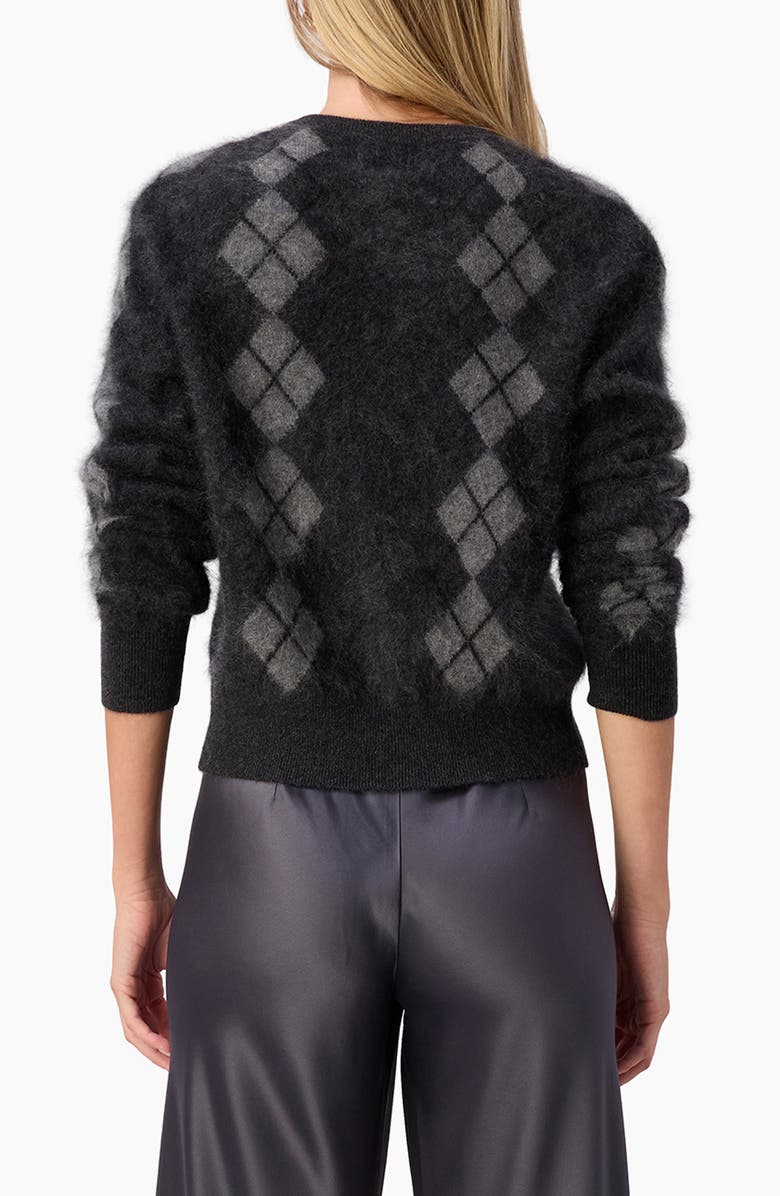 CAMI NYC Dorian Cashmere Cardigan, Alternate, color, Gray Argyle
