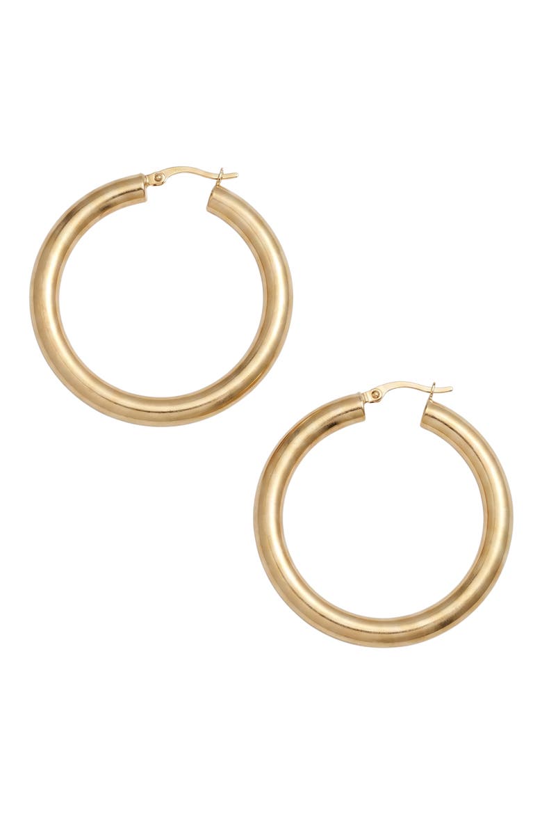 Hollow Hoop Earrings, Main, color, GOLD