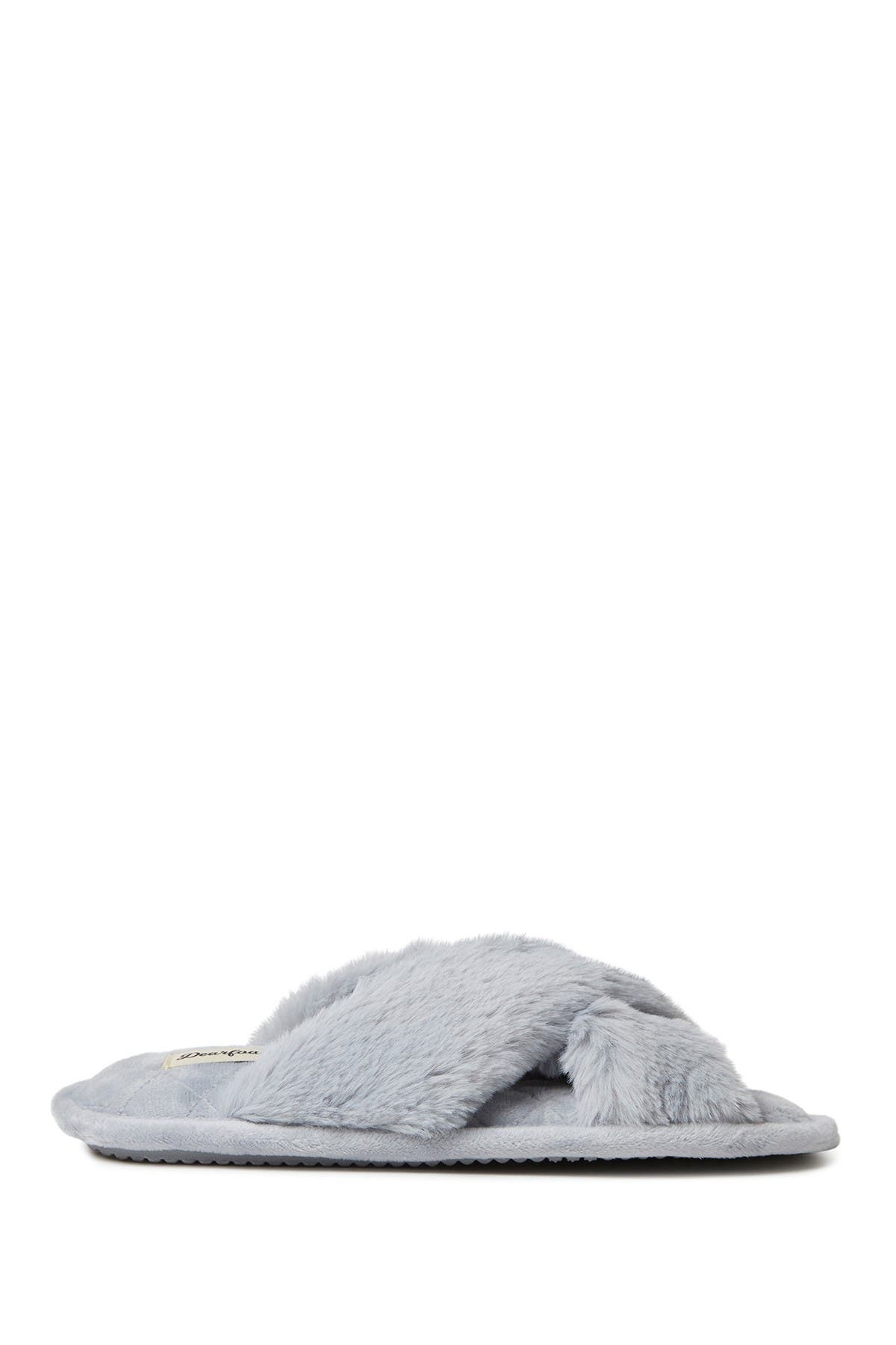 Dearfoams Jessica Faux Fur Crossband Slipper (Women) | Nordstromrack