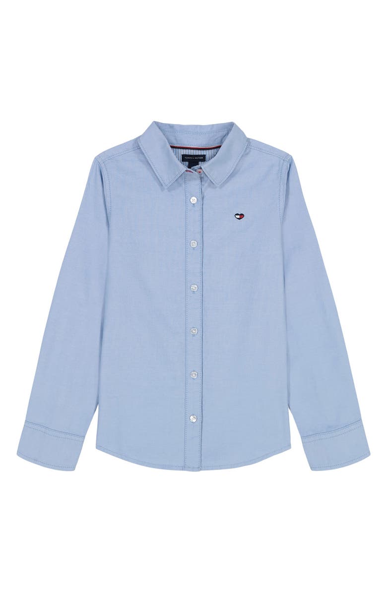 Tommy Hilfiger Kids' Oxford Button-Up Shirt, Main, color, Denim