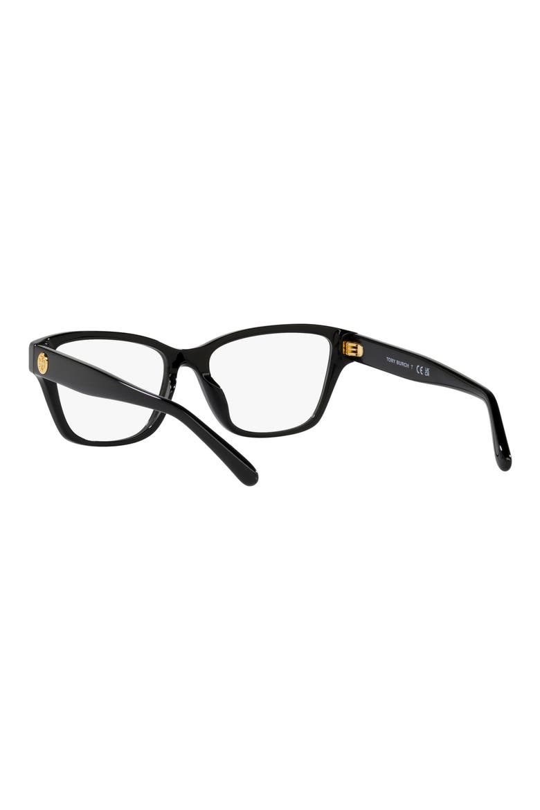 53mm Rectangular Optical Glasses, Alternate, color, BLACK